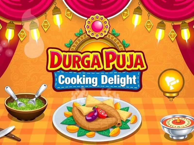 Celebrate Durga Puja with delicious cooking challenges! Durga Puja Cooking Delight Game Banner